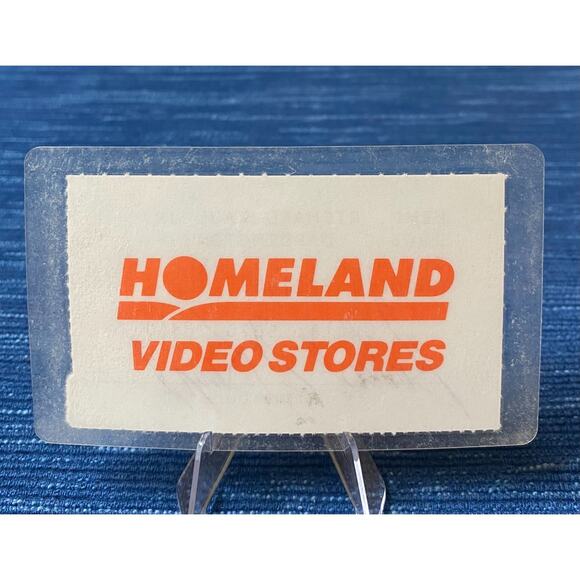 Vintage Homeland Video Stores VHS Movie Store Membership Card Laminated Oklahoma - Picture 1 of 1